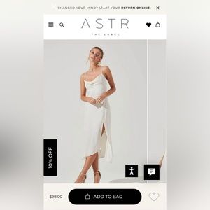 Astr The Label Gaia Midi Dress Size Small